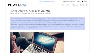 How to Change the Apple ID on your Mac | PowerMax