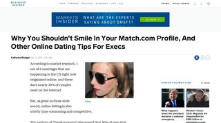 Why You Shouldn't Smile In Your Match.com Profile, And Other Online ...