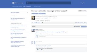 How can I connect the messenger to Gmail account? | Facebook Help ...