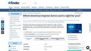 Compare all 3 American Express Serve Cards - January 2019 | finder ...