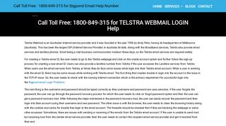 How to Login telstra Bigpond webmail account? Bigpond Email Login ...