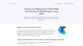 How to access your Bigpond.com (Telstra Mail) email account using ...