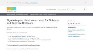 Access your childcare account - Dorset For You