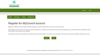 MyCouncil account - Milton Keynes Council