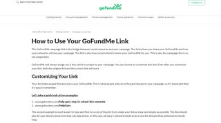 How to Use Your GoFundMe Link – GoFundMe Help Center