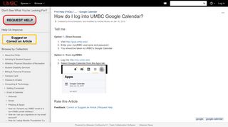 How do I log into UMBC Google Calendar? - Find Help (FAQs ...