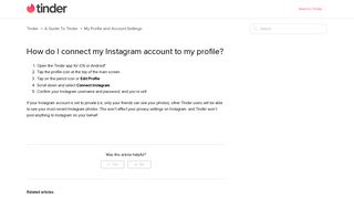 How do I connect my Instagram account to my profile? – Tinder