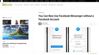 You Can Now Use Facebook Messenger without a Facebook Account