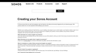 Creating your Sonos Account - Support