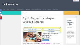 Sign Up Tango Account - Login - Download Tango App - onlinemalachy