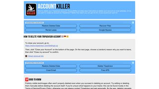 Delete your Tripadvisor account | accountkiller.com