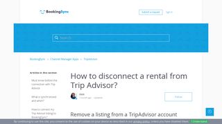 How to disconnect a rental from Trip Advisor? – BookingSync