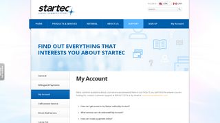 My Account | Startec