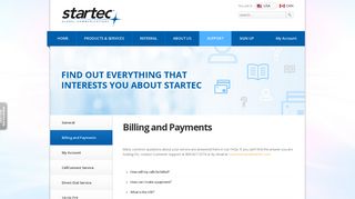 Billing and Payments | Startec