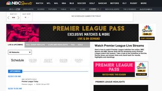 Watch Premier League Live - Stream, Schedule, Results ... - NBC Sports