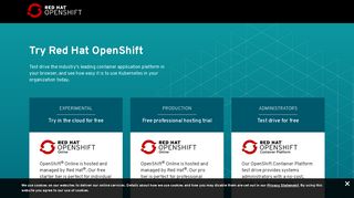 Start a Free Trial - Red Hat OpenShift