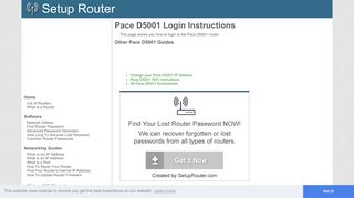 Login to Pace D5001 Router - SetupRouter