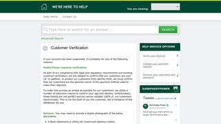 Customer Verification - Paddy Power