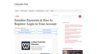 Paradise Payments & How to Register: Login to Your Account