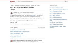 How to log in to Periscope online - Quora