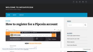 How to register for a Pipcoin account – Welcome to info4pipcoin