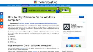 How to play Pokemon Go on Windows computer - The Windows Club