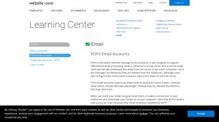 POP3 Email Accounts - Email - Beginner's Guide — Website.com