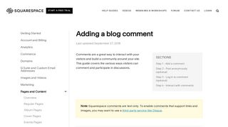 Adding a blog comment – Squarespace Help