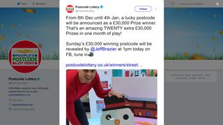 Postcode Lottery on Twitter: 