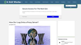 How Do I Log Onto a Proxy Server? | It Still Works