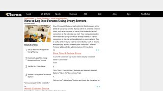 How to Log Into Forums Using Proxy Servers | Chron.com
