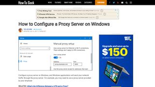 How to Configure a Proxy Server on Windows