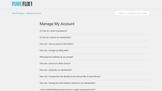Manage My Account – Pure Flix Support