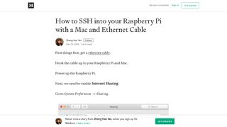 How to SSH into your Raspberry Pi with a Mac and Ethernet Cable