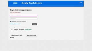 Sign into : Simply Revolutionary - Support