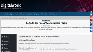 Login to See Prices WooCommerce Plugin - Digitalworld