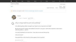 why is imap.mail.me.com not working? - Apple Community