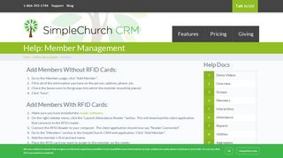 Members | Online Help & Support - SimpleChurch CRM