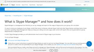 What is Skype Manager™ and how does it work? | Skype Support