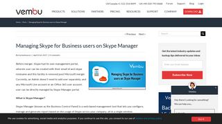 Managing Skype for Business users on Skype Manager - vembu.com
