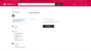 Snapdeal.com - Reset Your Password