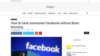 How to hack someones Facebook without them knowing - PhoneSpying