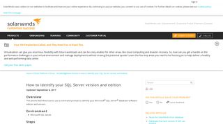 How to identify your SQL Server version and edition - SolarWinds ...