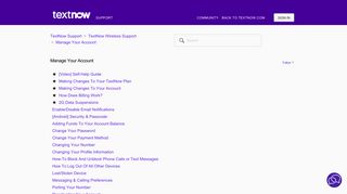 Manage Your Account – TextNow Support