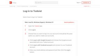 Log in to Todoist – Todoist Help