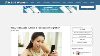 How to Disable Tumblr & Facebook Integration | It Still Works