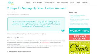 7 Steps To Setting Up Your Twitter Account | Alicia Orre