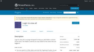 Login to view all | WordPress.org