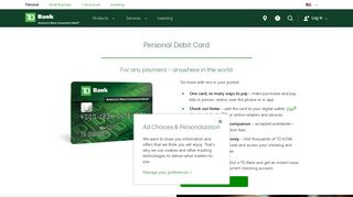 Debit Cards – Benefits of Personal Visa Debit Card | TD Bank