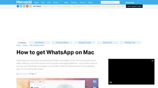 How to use WhatsApp on Mac: The WhatsApp desktop app for Mac is ...